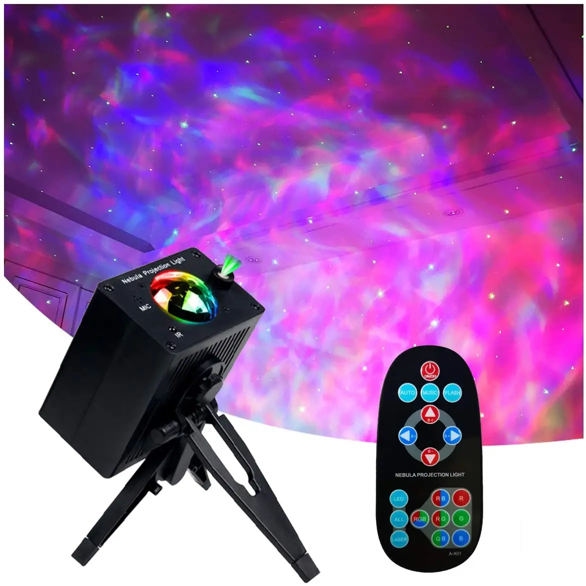 Galaxy Night Light  Projector Lamp for Bedroom  LED Ocean Wave 8 Lighting Modes  - £178.47 GBP