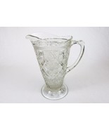 Vintage Glass Water Pitcher, Indiana Glass, Starred Cosmos Pattern, Circ... - £69.25 GBP