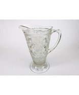 Vintage Glass Water Pitcher, Indiana Glass, Starred Cosmos Pattern, Circ... - $120.56 CAD