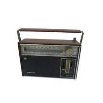 Vintage Panasonic AM/FM Radio Brown Leather Case RF-930 Made in Japan Portable - $27.71