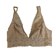 Wacoal 36 B/C Large Halo Lace Wire Free Bralette Beige Lace Lined J-Hook... - £18.06 GBP