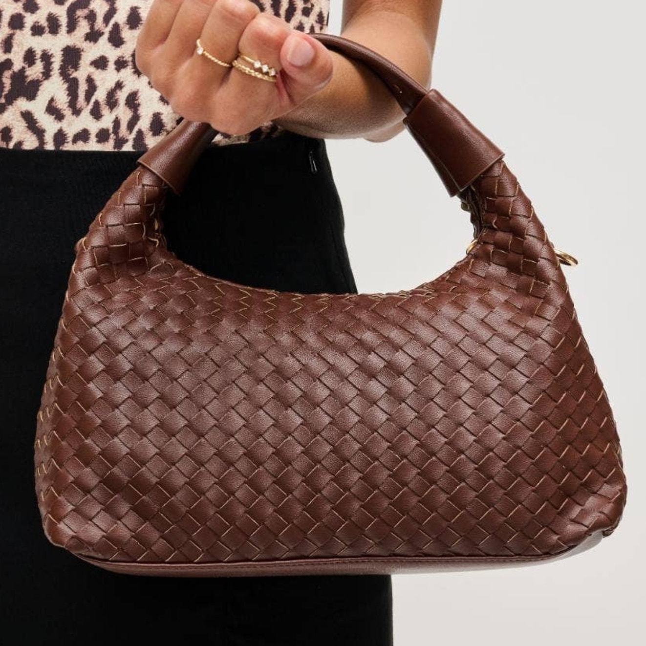 Ripley Woven Crossbody Chocolate Brown