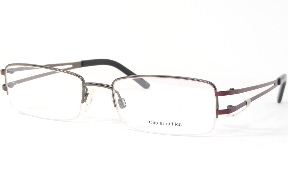 Optik Fleckenstein 1183 3 Gunmetal /Plum UNIQUE EYEGLASSES GLASSES 51-17... - $59.77