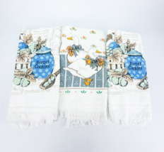 Vintage Riegel Kitchen Towels Duck Cookies Goose Duck Fruit Flower Fringe Cotton - £19.17 GBP