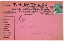 Advertising Postcard T H Smith U Co Pork Packers &amp; Wholesale Produce Mer... - $1.97