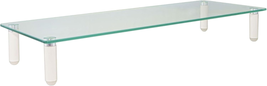 Glass Monitor Riser, 22&quot; X 8.25&quot; X 3.25&quot;, Clear, Supports 40 Lbs - $1,168.41 MXN
