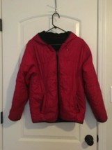 Tommy Hilfiger Boys Red Blue Full Zip Coat Jacket Size XL - £36.12 GBP
