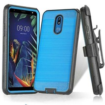 For Lg K40 Fused Pc Tpu 3 In 1 Holster Case Blue - £4.71 GBP