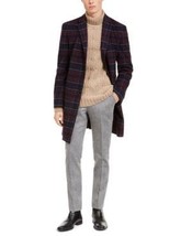 Tommy Hilfiger Modern-Fit Stretch Flex Plaid Addison Overcoat, Size 40L - £86.84 GBP