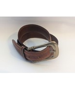 Coach British Tan Leather Belt Solid Brass Buckle leather 26 30 Inch Med... - $28.08