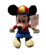 Disney Mickey Mouse Plush In Traditional Chinese Outfit 12&quot; Red &amp; Blue S... - $23.53 CAD