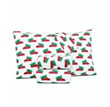 4PC Martha Stewart Collection Christmas Truck Cotton Flannel Queen Sheet... - $139.99