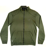 Champion Jacket Men&#39;s Medium Duofold Warmctrl Green Full-Zip Fleece Perf... - £20.77 GBP