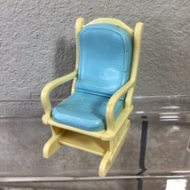 Fisher Price Loving Family Dollhouse Furniture Rocking Chair Blue Beige - $11.88