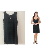 AUW Women Junior Ruffle Layered Casual Mini Little Black Dress L Scoopne... - $17.58 CAD