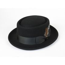 Mens Bruno Capelo Dress Hat Australian Wool Crushable Pork Pie Jazz PP100 Black image 4