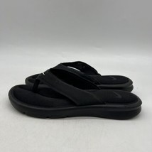 Nike Comfort Footbed Women&#39;s 7 Black Thong Flip Flops Sandals 882697-001 - £15.92 GBP