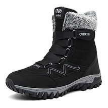 Women Winter Snow Boots Outdoor Boots for Women Men Hiking Trekking Boots Couple - £45.27 GBP