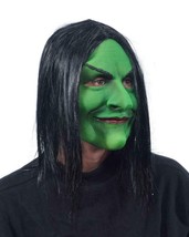 Witch Mask Green Face Moving Mouth Ugly Woman Big Nose Scary Halloween M... - £62.99 GBP