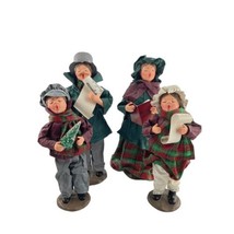Home For The Holidays Family Christmas Carolers Fabric Mache 4 Figures Robinsons - £76.09 GBP