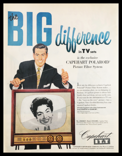 1955 Capehart Polaroid Picture Filter System Vintage Print Ad - $14.20