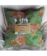 NEW TOMMY BAHAMA 2 Floral Orange Outdoor Throw Pillows Fade &amp; Water Resi... - £70.05 GBP