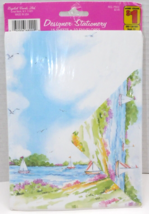 VTG Stationery Sailboats Water Scene English Cards Sealed 15 Sheets 10 E... - £7.69 GBP