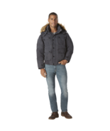Rocawear Men&#39;s Big Hooded Bomber Jacket Charcoal 4X #NPBJY-P10 - $68.37 CAD