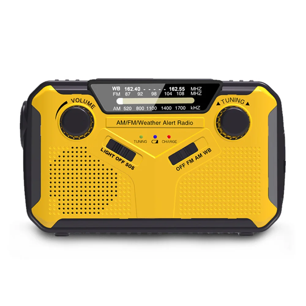 Outdoor Multifunctional Emergency Radio Solar Hand Crank Weather Alert R... - £117.29 GBP