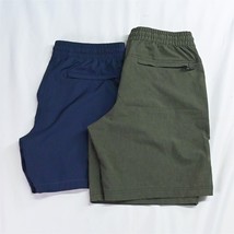 Lot 2 Old Navy Medium x 8&quot; Navy Blue Green Drawstring Pockets Athletic Shorts - £23.42 GBP
