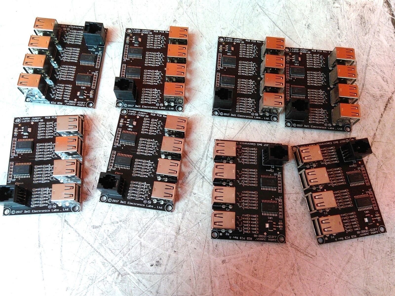 Defective Lot of 8 Jumbo Jumpin&#39; RGB PCB JJ215-19302-00 AS-IS - $63.54