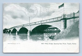 Milan Bridge Kaw River Topeka Kansas KS UDB Postcard Diamond Springs DPO P14 - $4.42