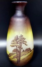 Paul Nicolas D&#39;Argental Cameo Glass Vase for St Louis acid etched scenic - $1,386.00