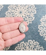 Vintage Dainty Silver &quot;The Matrix&quot; Twin Bleeding Heart Medal Pendant - $41.14 CAD