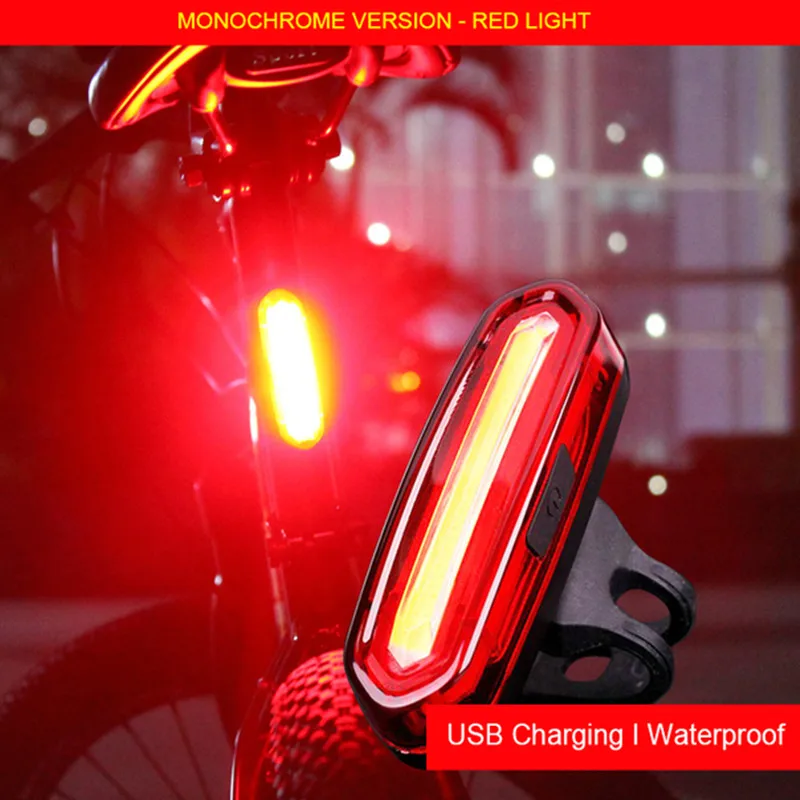 Bicycle Tail Light USB Rechargeable LED Lamp Mountain Bike Taillight Outdoor Nig - £75.16 GBP
