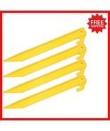 30 Pack Heavy Duty 9&quot; ABS Plastic Tent Stakes - Bright Yellow Outdoor Es... - $50.48