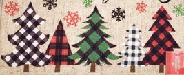 Printed Kitchen RUG(20&quot;x30&quot;) Multicolor Christmas Trees,Season&#39;s Greetings,Natco - £17.12 GBP