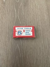 Vtg HYDE TOOLS Single Edge Blades Box w/ 5 NOS Blades Southbridge Massac... - €8,61 EUR