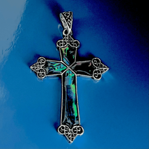 BAM Vintage Abalone Cross Pendant - £35.78 GBP