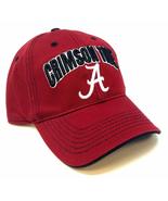 Alabama Crimson Tide Captain Arched Text Logo Curved Bill Adjustable Hat - £28.75 GBP