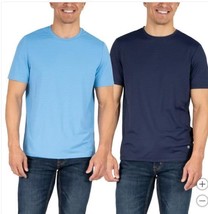 Soybu Mens T-Shirts Light Navy Blue 2-Pack Stretch Moisture Wicking Tagless - $39.99