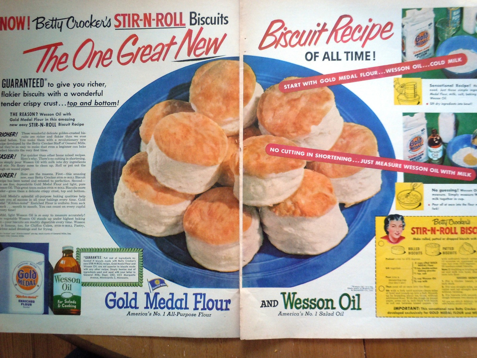 Betty Crocker Gold Medal Flour Biscuits Print Magazine Advertisement  1950 - $5.99
