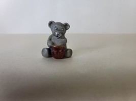 Spoontiques Mini Pewter Teddy Bear with Honey Pot Vintage 9044   USA - £11.66 GBP