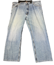 Arizona Jean Co Blue Jeans Mens Size 42x30 Distressed Original Straight Work - £11.45 GBP