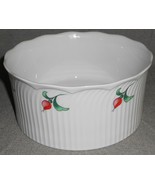 Dansk ROSEBUD PATTERN Ribbed Exterior SOUFFLE BOWL Made in Japan - $67.22 CAD