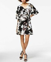 Womens Bubble Sleeve Wrap Dress Mystic Floral Size XS BAR III $89 - NWT - £14.14 GBP