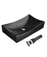 Bathroom Vessel Sink Porcelain Ceramic Vanity Basin Drain Aqt0132 - $227.98