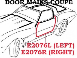1978-1982 Corvette Weatherstrip Door Main Coupe USA Left - £62.11 GBP