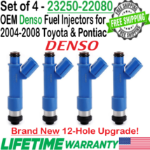 NEW OEM x4 Denso 12-Hole Upgrade Fuel Injectors For 2005-06 Pontiac Vibe... - $282.14