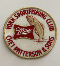 York Sportfishing Club Chet Patterson &amp; Sons Miller Beer Patch Embroider... - $15.00